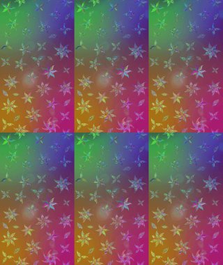 Çiçek desenli raster, kahverengi çizgi grafik desenli soyut raster arkaplan. Modern stil dokusu.