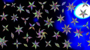 Raster deseni. Süslü kumaş deseni. Çiçekli çiçek deseni, suluboya..