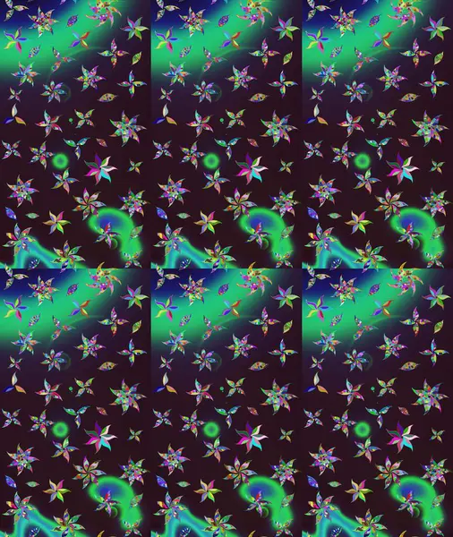 Raster düz çiçek çizim deseni. Hediye ambalaj kağıdı, tebrik kartları, posterler ve pankart tasarımı. Kahverengi renkte çiçekler.