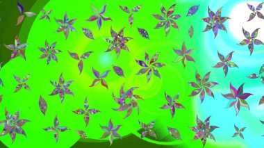 El çizimi Raster çizimi. Çizim çiçek deseni duvar kağıdı, web sitesi arka planı, ambalaj kağıdı, davetiye, broşür, afiş veya web sitesi için kullanılabilir. Parlak elementlerin.