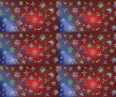 Suluboya çiçekli çiçek deseni. Raster illüstrasyonu. Kahverengi renkli güzel tekstil.