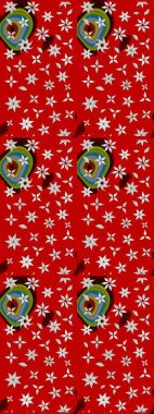 Düz Çiçek Elementleri Tasarımı. Kırmızı ve nötr renklerde çiçekler. Renkli Bahar Teması eskiz kalıbı. Güzel çiçek deseni..