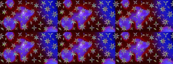 Raster deseni. Küçük çiçekte güzel bir çiçek deseni var. Çiçekli çiçek deseni, suluboya..