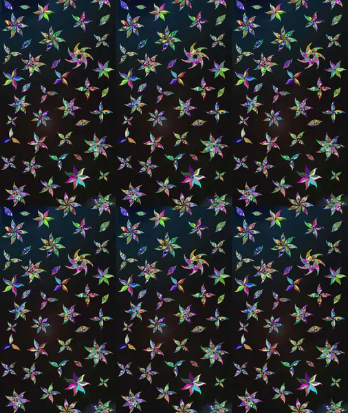 Raster illüstrasyonu. Hint süsü. Çizim kalıbı. Çiçek duvar kağıdı. Renkli süs kenarı. Gri renklerde.