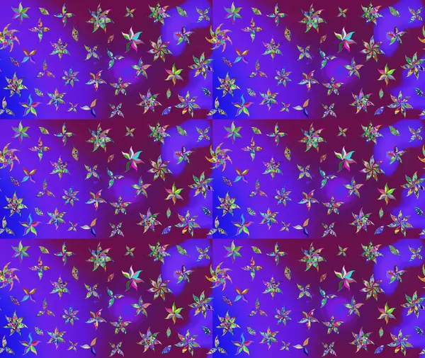 Menekşe rengi yapraklı yabani çiçekler. Suluboya, elle çizilmiş. Raster illüstrasyonu. Taslak arkaplan deseni.