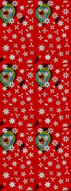 Düz Çiçek Elementleri Tasarımı. Kırmızı ve nötr renklerde çiçekler. Renkli Bahar Teması eskiz kalıbı. Güzel çiçek deseni..