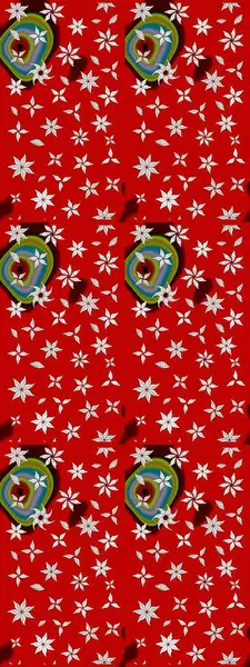 Düz Çiçek Elementleri Tasarımı. Kırmızı ve nötr renklerde çiçekler. Renkli Bahar Teması eskiz kalıbı. Güzel çiçek deseni..