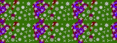 Çiçekli çiçek deseni, suluboya. Raster deseni. Süslü kumaş deseni.