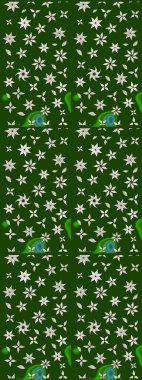 Raster Moda kumaş deseni. Çizgi çizimi kalıbı. Şirin çiçekler..