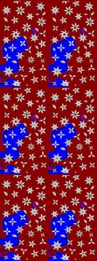 Raster suluboya çiçek deseni, narin çiçekler, kırmızı çiçekler, tebrik kartı şablonu. Raster Güzel kumaş deseni.