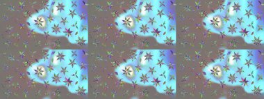 Raster resim. Çiçek desenli çiçek ve yaprakları ile. Sevimli küçük çiçek desenle.