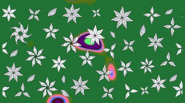 Yeşil renkli çiçekler. Yumuşak, bahar çiçekli arka plan. Raster çiçek desenli ve çiçekli..