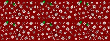 Kırmızı renkte çiçekler. Renkli Bahar Teması eskiz kalıbı. Düz Çiçek Elementleri Tasarımı. Raster illüstrasyonunda çiçek deseni çizimi.