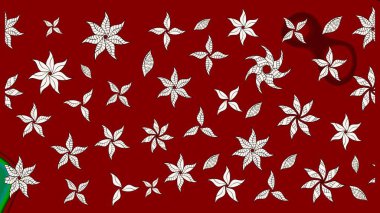 Kırmızı renkte çiçekler. Renkli Yaz Temalı eskiz kalıbı. Düz Çiçek Elementleri Tasarımı. Çiçekli retro deseni çiz.