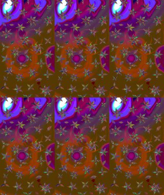 Eskiz arkaplan modeli. Suluboya, elle çizilmiş. Raster - stok. Vadinin çiçekleri kahverengi renklerde.