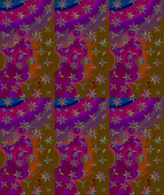 Raster illüstrasyonu. Güzel kumaş deseni. Hoş bir çiçek geçmişi var. Küçük çiçekte çizim deseni.