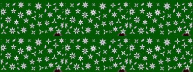 Çiçek desenli çizim. Raster illüstrasyonu. Asya tekstil tarzında. Güzel kumaş deseni. Renkli Bahar Teması eskiz kalıbı. Düz Çiçek Elementleri Tasarımı.