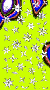 Küçük çiçekte güzel bir desen. Çiçekli bahar çiçekleri. Moda baskıları için zarif bir şablon. Robot resim. Küçük renkli çiçekler. Motley illüstrasyonu.