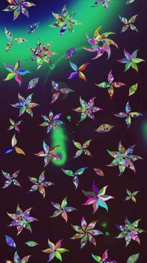 Eskiz klasiği. Raster Şirin kumaş deseni. Düz Çiçek Elementleri Tasarımı. Renkli Bahar Teması çizim şablonu.