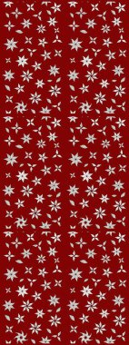 Küçük çiçekteki sevimli çiçek deseni. Kırmızı renkte çiçekler.