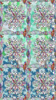 El çizimi çiçekli, pürüzsüz bir desen. Çocuksu tasarım. Tekstil, kumaş, ambalaj, hatıra defteri için hoş bir çiçek arkaplanı. Tarafsız arkaplanda.