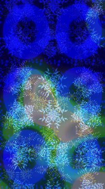 Raster illüstrasyonundaki çiçek desenli çizim. Raster illüstrasyonu. Güzel kumaş deseni. Mavi renklerde.