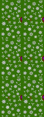 Raster Moda kumaş deseni. Çizgi çizimi kalıbı. Şirin çiçekler..