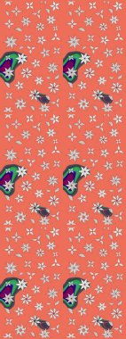 Çizim çiçek deseni duvar kağıdı, web sitesi arka planı, ambalaj kağıdı, davetiye, broşür, afiş veya web sitesi için kullanılabilir. Parlak elementlerin. El çizimi Raster illüstrasyonu.