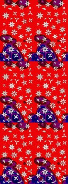 Elle çizilmiş. Doodle çiçekler ve dalları, otlar ve çiçekler. Güzel kumaş deseni. Raster illüstrasyon.