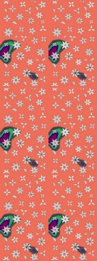 Çizim çiçek deseni duvar kağıdı, web sitesi arka planı, ambalaj kağıdı, davetiye, broşür, afiş veya web sitesi için kullanılabilir. Parlak elementlerin. El çizimi Raster illüstrasyonu.