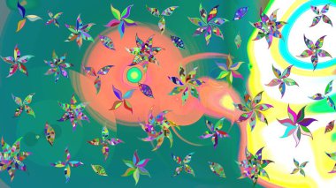 Mavi renkte güzel çiçekli eskiz deseni, suluboya çiçek deseni, duvar kağıdı, kart ya da kumaş için fayanslı. Raster..