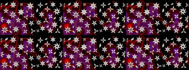 Eski usul küçük çiçekli şirin bir eskiz deseni. Moda arka planında parlak buketler. Kumaş, duvar kağıdı ve kağıt üzerine baskı yapmak için gelişen arka plan. Raster illüstrasyonu.