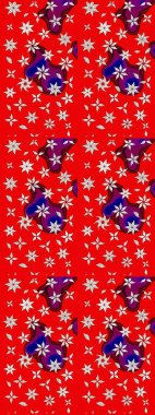 Raster deseni. Kibarca, kırmızı renkte yaz çiçekleri. Küçük çiçekteki sevimli çiçek deseni. Raster illüstrasyonu.