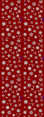 Raster illüstrasyonu. Kırmızı ve nötr renklerde. Çiçekli güzel suluboya desen.