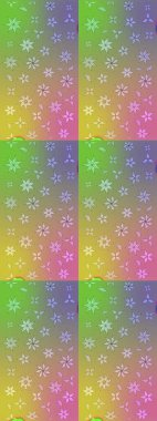 Tarafsız ve yeşil renklerde manzaralı çiçek deseni. Sevgililer günü ve tebrik kartı konsepti için şık bir davetiye. Çiçek kompozisyonu, el boyası, hassas şablon. Üst görünüm, yumuşak biçim.