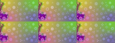 Yazdır. Düz Çiçek Elementleri Tasarımı. Raster çiçekli arka plan. Güzel eskiz şekli. Renkli Yaz Temalı eskiz kalıbı. Şirin kumaş deseni.