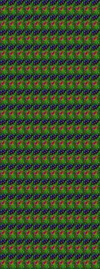 Yeşil renkli çiçekler. El çizimi çiçekli soyut çizim kalıbı. Raster illüstrasyonu.