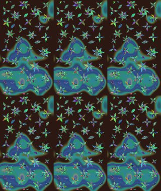 Kahverengi renkli çiçekler. Küçük çiçekte sevimli çiçek deseni var..