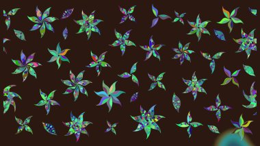 Raster illüstrasyonu. Tekstil veya kitap kapakları, imalat, duvar kağıtları, baskı, hediye paketi ve yapıştırma kitabı için çiçek eskizi geçmişi. Küçük ölçekli çiçeklerdeki basit sevimli desen.