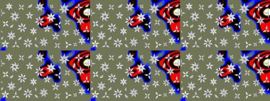 Çiçek yeşili eskiz deseni. Klasik taslak çizimi. Raster çiçek izi..