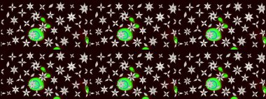 Zentangle soyut çiçekleri. Raster illüstrasyonu. Karalama çiçeği. Güzel kumaş deseni. Düz Çiçek Elementleri Tasarımı. Renkli Bahar Teması çizim şablonu.