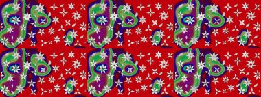 Çiçekli el çizimi çizimi deseni. Modern gelişim kırmızı raster arka plan duvar kağıdı çizimi klasik çizgili iz sürme desenli çiçekler, çiçekli süsler.