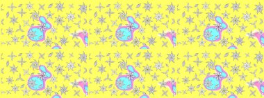 Davetiye ve kartpostal tasarımı için dekoratif çiçek unsurları. Yapraklı çizim şekli. Şirin, zarif çiçekler Raster illüstrasyonu. Poster ya da kapak için arka plan. Tekstil için figür.