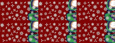 Kırmızı renkte çiçekler. Renkli bahar temalı eskiz kalıbı. Düz Çiçek Elementleri Tasarım Raster illüstrasyonu. Çiçekli çiçek deseni, suluboya..