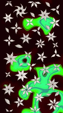 Küçük çiçekte güzel bir desen. Robot resim. Moda baskıları için zarif bir şablon. Motley illüstrasyonu. Küçük renkli çiçekler. Çiçekli yaz çiçekleri.