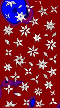 Vadinin çiçekleri kırmızı renklerde. Raster - stok. Suluboya, elle çizilmiş. Taslak arkaplan deseni.