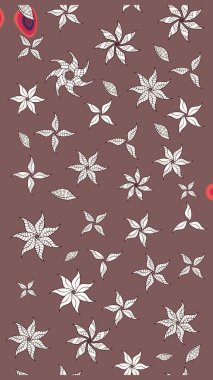 Düz Çiçek Elementleri Tasarımı. Raster illüstrasyonu. Renkli Bahar Teması eskiz kalıbı. Şirin çiçek elementleri. Çizim deseni Modaya uygun kumaş deseni.