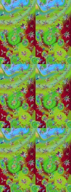 Vadinin yeşil renkli çiçekleri. Eskiz arkaplan modeli. Raster - stok. Suluboya, elle çizilmiş.