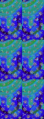 Raster çiçek izi. Çiçek mavisi eskiz deseni. Klasik taslak çizimi.