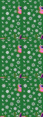 Nazik, sevimli çiçek arkaplanı. Yeşil renkli çiçekler. Raster çiçek desenli ve çiçekli..